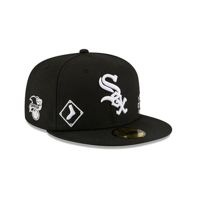 MLB Chicago White Sox Multi 59Fifty Fitted (TDX2373) - Black New Era Caps